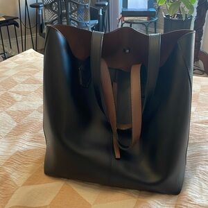 Barney’s New York Black Leather tote